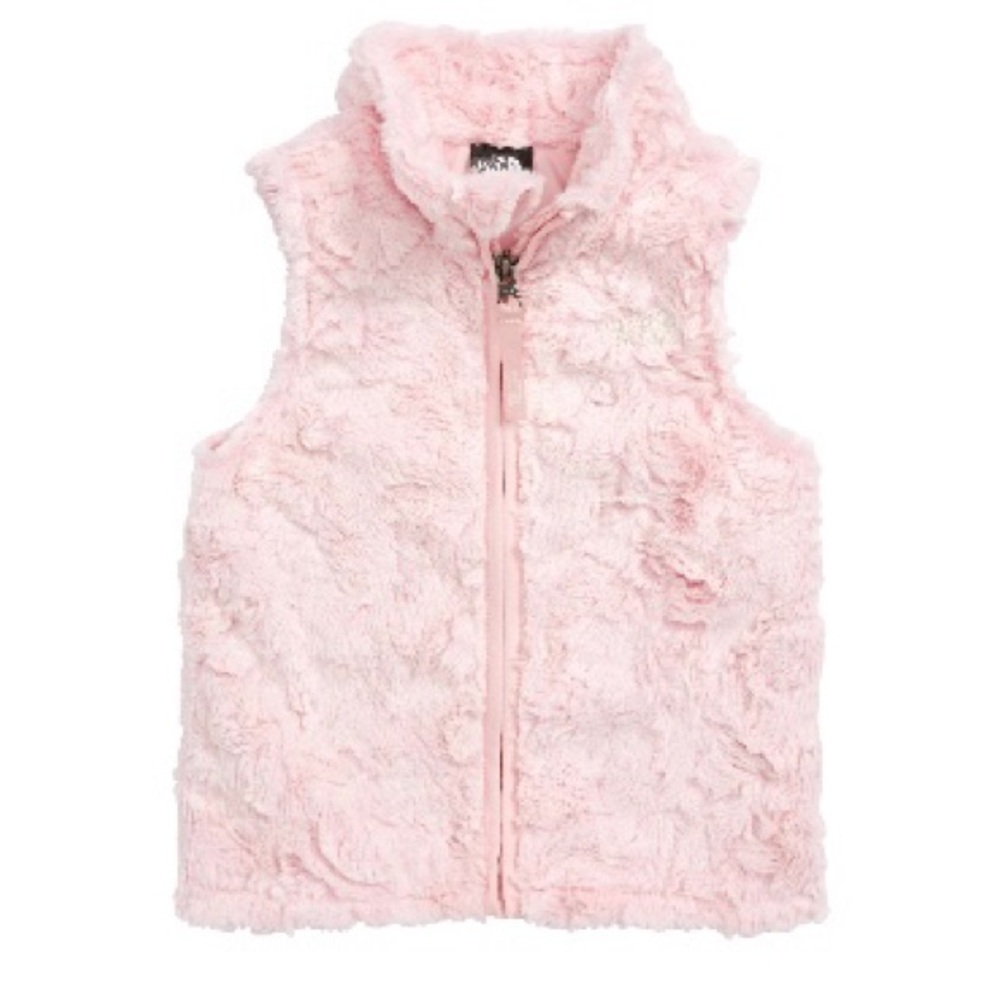 The North Face cozy swirl vest blush pink 2T